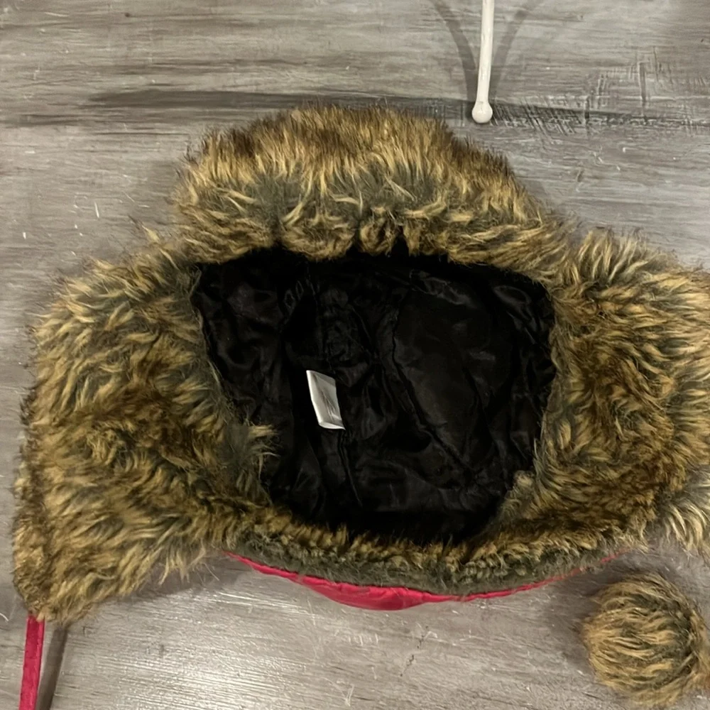 Trapper Hat Cold Weather Fur Super Warm Girls Large Pink